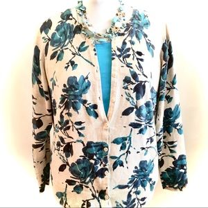 Croft & Barrow Woman Floral Cardigan | 1X